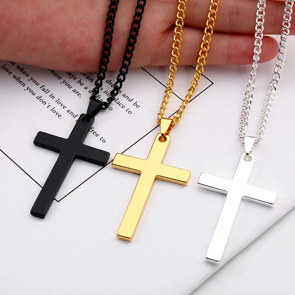 Stainless Steel Christian Cross Necklace for Men And Women